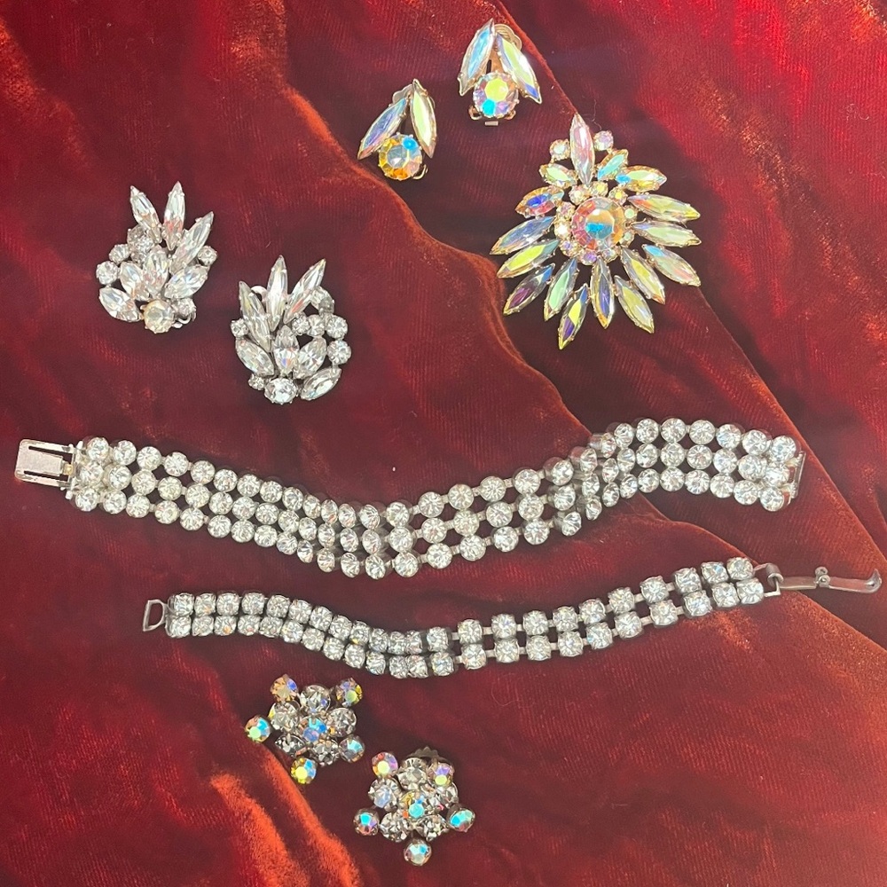 Vintage 1950’s Double Strand Rhinestone Bracelet - Picture 3 of 3